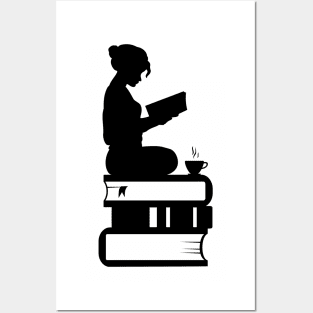 girl on books Posters and Art